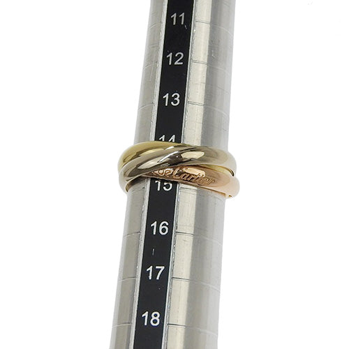 Cartier Trinity 戒指,18K 黄金 (YG),18K 粉金 (PG),18K 白金 (WG),配饰,珠宝,三串,尺寸 15 (55)