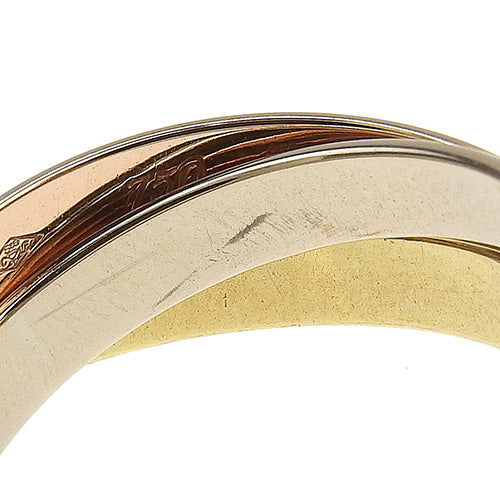 Cartier Trinity 戒指,18K 黄金 (YG),18K 粉金 (PG),18K 白金 (WG),配饰,珠宝,三串,尺寸 15 (55)