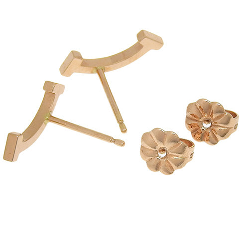 Smile Pierced Earrings, Pink Gold (K18PG), Accessory, Jewelry