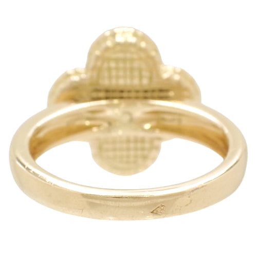 Vintage Alhambra Ring, Diamond/Mother of Pearl, Yellow Gold (K18YG), Accessory, Jewelry, Mother of Pearl