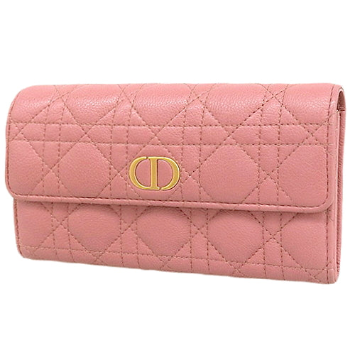 カナージュ Dior Caro Orchid ロングウォレット 2つ折り 二つ折り カーフ S5039UWHC