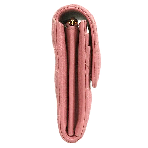 カナージュ Dior Caro Orchid ロングウォレット 2つ折り 二つ折り カーフ S5039UWHC
