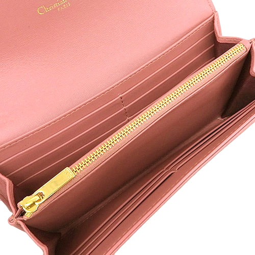 カナージュ Dior Caro Orchid ロングウォレット 2つ折り 二つ折り カーフ S5039UWHC