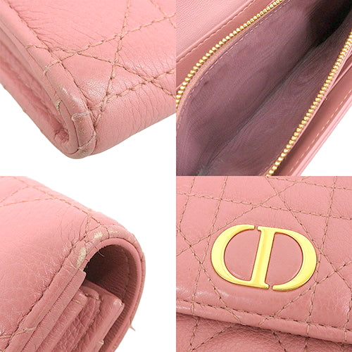 カナージュ Dior Caro Orchid ロングウォレット 2つ折り 二つ折り カーフ S5039UWHC