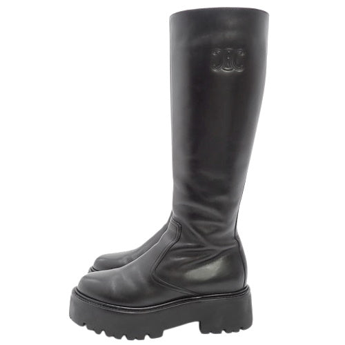 バルキー ジップドブーツ トリオンフ ロング シューズ 靴 アパレル 38 カーフ 354233492C.38NO(2024年11月現在現行品)