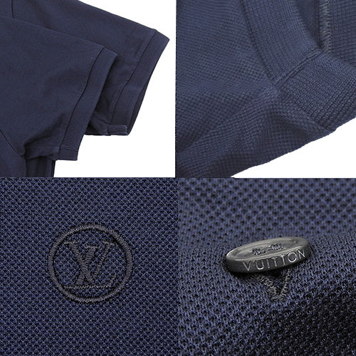 Classic Short Sleeve Piqué Polo RM222Q, Size M, Cotton, Marine, 1A1S8T (Current as of December 2024)