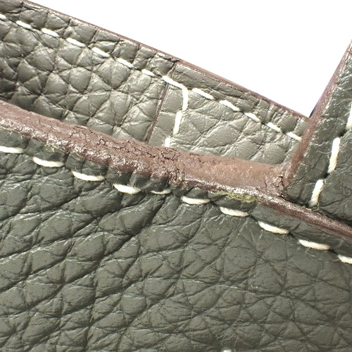 Double Sense 45, Triomphe Clemence, Olive Green/Etoupe, □P stamp.