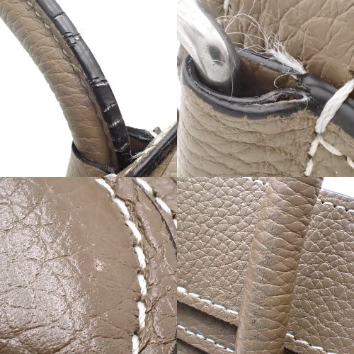 Luggage Nano Shopper, Drummed Calfskin, Suede, 189243DRU.09SO (currently in production as of December 2024), 2-way shoulder bag.
