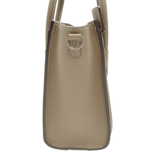 Luggage Nano Shopper, Drummed Calfskin, Suede, 189243DRU.09SO (currently available as of December 2024), shoulder bag, 2-way bag.