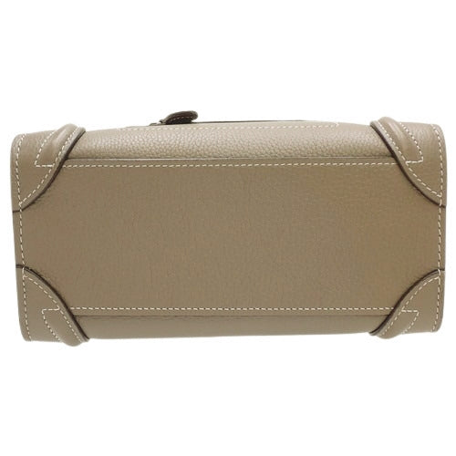 Luggage Nano Shopper, Drummed Calfskin, Suede, 189243DRU.09SO (currently available as of December 2024), shoulder bag, 2-way bag.