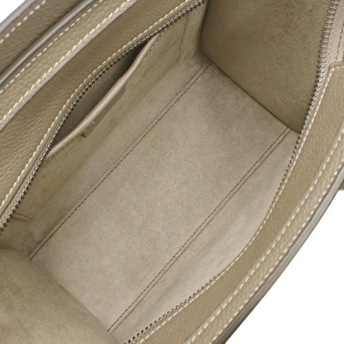 Luggage Nano Shopper, Drummed Calfskin, Suede, 189243DRU.09SO (currently available as of December 2024), shoulder bag, 2-way bag.