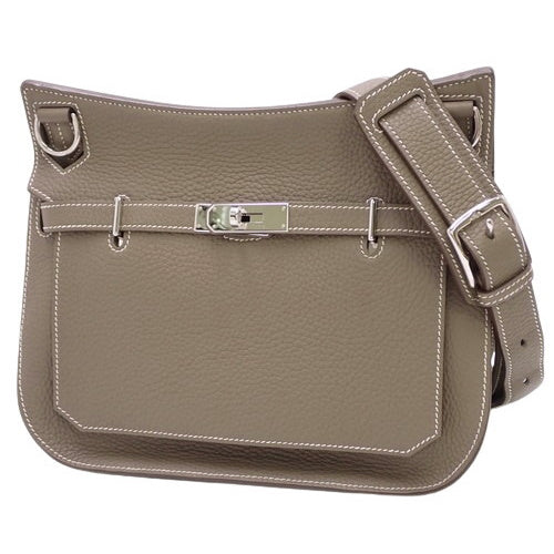 Gypsy 28 Etoupe/Etoupe Togo Leather, Palladium Hardware, Silver Hardware, □N Stamp, Shoulder/Crossbody