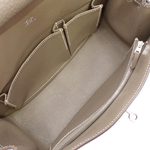 Gypsy 28 Etoupe/Etoupe Togo Leather, Palladium Hardware, Silver Hardware, □N Stamp, Shoulder/Crossbody