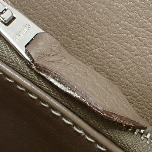 Gypsy 28 Etoupe/Etoupe Togo Leather, Palladium Hardware, Silver Hardware, □N Stamp, Shoulder/Crossbody