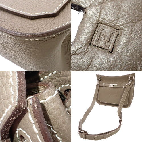 Gypsy 28 Etoupe/Etoupe Togo Leather, Palladium Hardware, Silver Hardware, □N Stamp, Shoulder/Crossbody