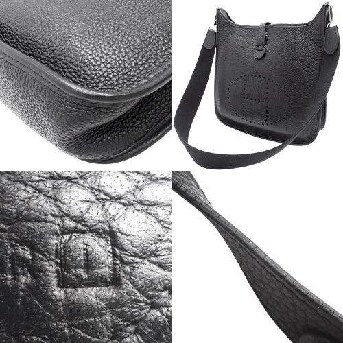 Evelyn 1 PM Taurillon Clemence leather, palladium hardware, silver hardware, □I stamp, crossbody/shoulder bag, Evelyn