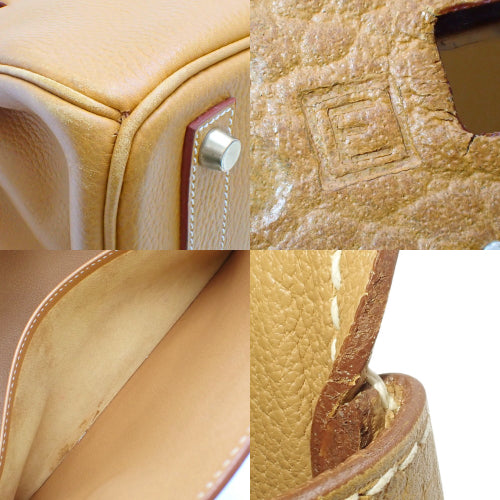 Haute Couture 32 Natural Ardennes Tote Bag with Gold Hardware and E Stamp