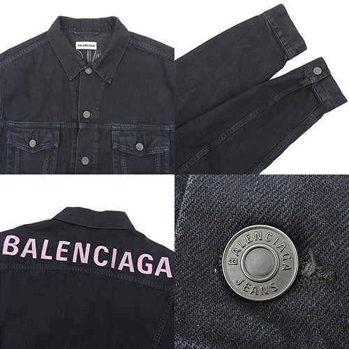 バックロゴ デニムジャケット アパレル ファッション 衣類 Gジャン オーバーサイズ 36 コットン ポリエステル 557388