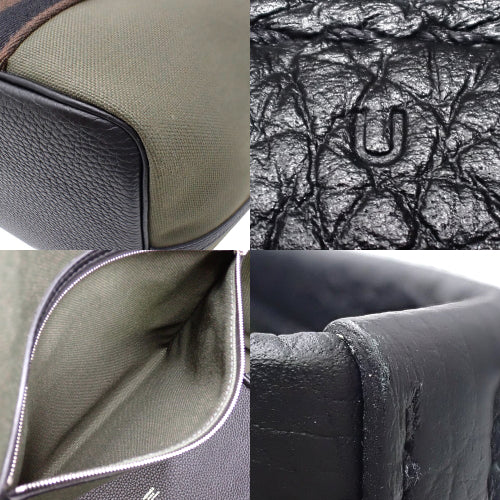 Pure Sangle, Toile Militaire, Triomphe Clemence, Palladium Hardware, Vert Bronze/Black/Ebène, Silver Hardware, U-stamp.
