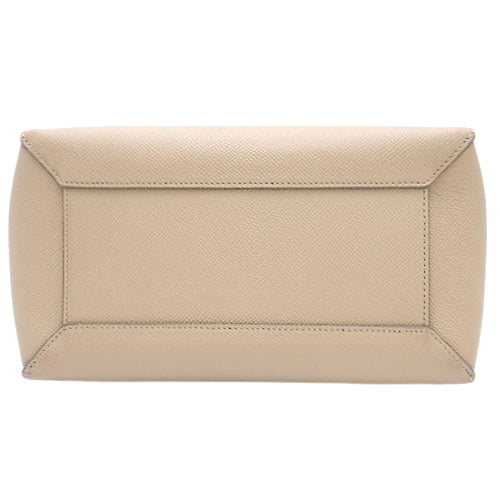 Micro Belt Bag, 2-Way Shoulder/Crossbody, One-Handle, Old Logo, Grained Calfskin, Light Taupe