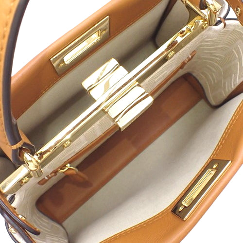 PEEKABOOMINI Peekaboo Mini Calfskin Brown 8BN244 AHJW F1E3K 2WAY Shoulder Bag, Shoulder & Crossbody Bag