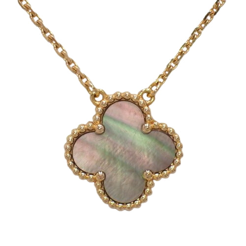 Vintage Alhambra Pendant, Grey Mother-of-Pearl, Pink Gold (K18PG), Jewelry, Grey Mother-of-Pearl