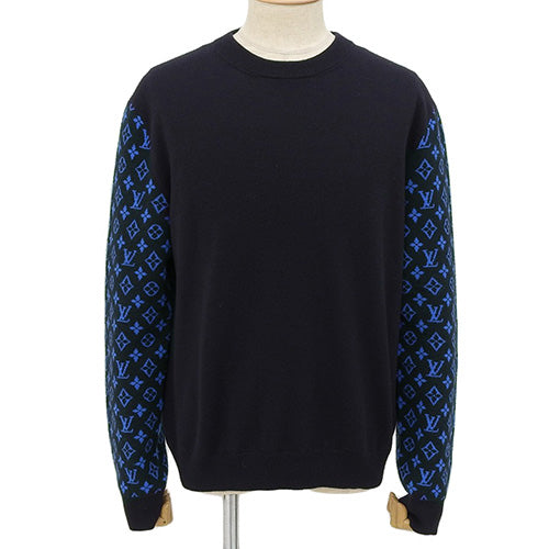 Monogram Monogram Mix Crew Neck RM231Q Apparel Fashion Clothing Long Sleeve Knit Sweater Size M Cashmere Wool 1AATLR (Current as of December 2024)