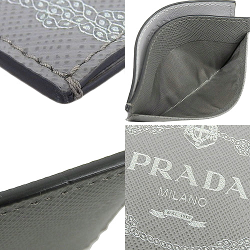 Card holder, saffiano leather, SAFFIANO PRINT MARMO+GRANIT 2MC223, logo, business card holder, pass case, ID holder.