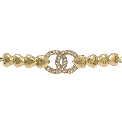 Coco Mark Rhinestone Choker, Metal (GP) Accessory, Jewelry, Heart