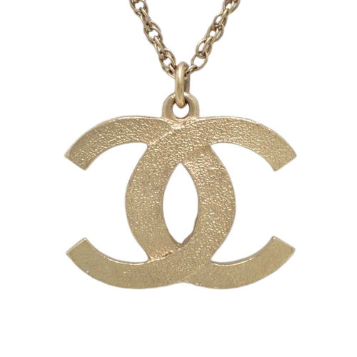Coco Mark Rhinestone Pendant, Metal (GP), Accessory, Jewelry