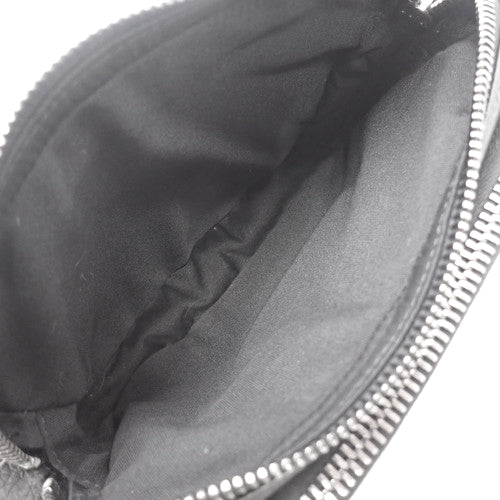 Dior Oblique Zip Pouch with Strap, Canvas & Leather Jacquard, Black, 2OBBC119YSE_H03E (currently available as of November 2024), 2-way mini pochette, shoulder bag, crossbody bag.