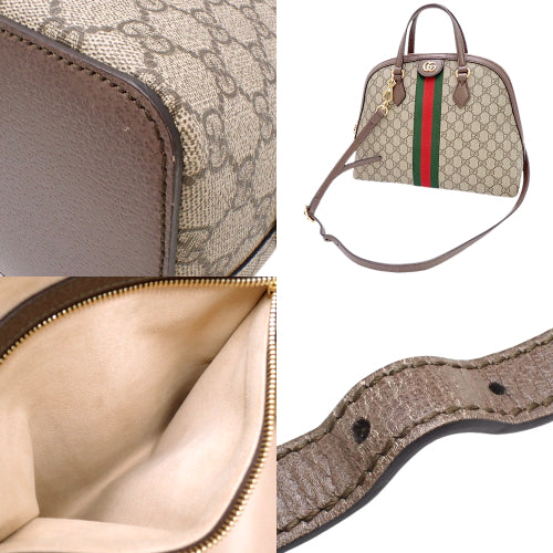 Ophidia GG Medium Top Handle Bag, GG Supreme canvas and leather, beige, brown, green, red, 524533, 2-way shoulder bag, tote, Sherry Line.