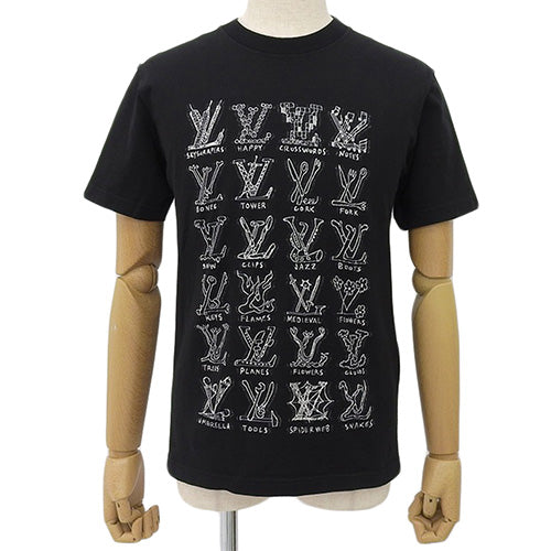LV Cartoon Jacquard T-Shirt RM211 by Virgil Abloh, Short Sleeve, Logo, Medium, Cotton