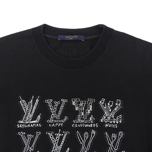 LV Cartoon Jacquard T-Shirt RM211 by Virgil Abloh, Short Sleeve, Logo, Medium, Cotton