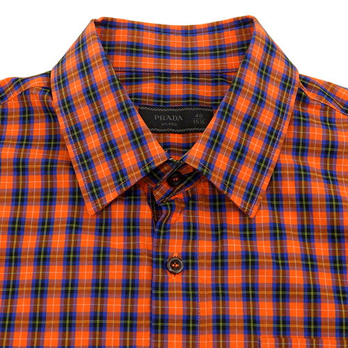 Check Short Sleeve Shirt, Apparel, Fashion, Clothing, Size 40, Cotton, UCS137