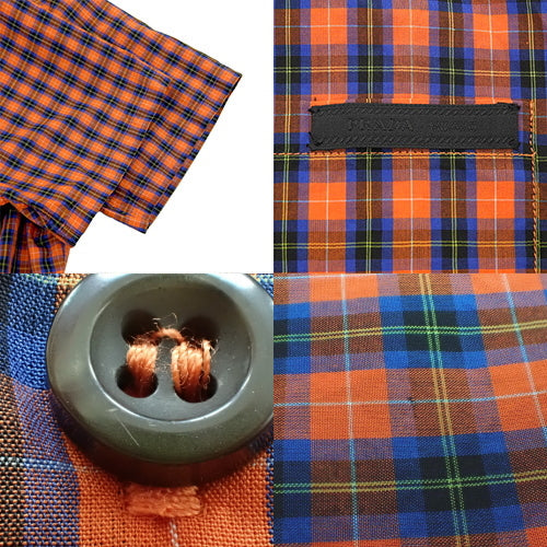Check Short Sleeve Shirt, Apparel, Fashion, Clothing, Size 40, Cotton, UCS137