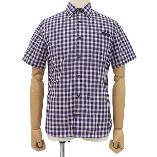 Check Short Sleeve Shirt, Apparel, Fashion, Clothing, Size 38/15, Cotton, UCS137