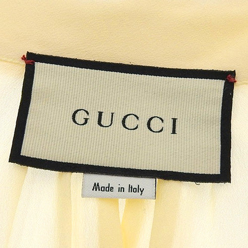 GG ruffled blouse, long sleeves, size 38, silk, 596706