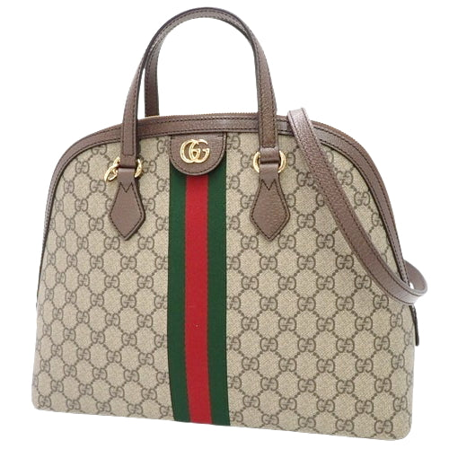 Ophidia GG Medium Top Handle Bag, GG Supreme Canvas, Beige Brown, Green, Red, 524533, 2-way shoulder bag, shoulder bag, crossbody bag, tote bag, Shelli Line.