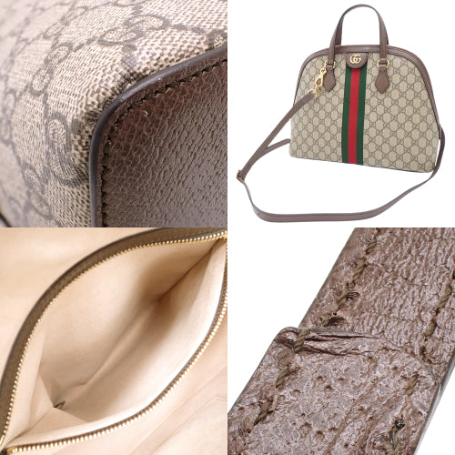 Ophidia GG Medium Top Handle Bag, GG Supreme Canvas, Beige Brown, Green, Red, 524533, 2-way shoulder bag, shoulder bag, crossbody bag, tote bag, Shelli Line.