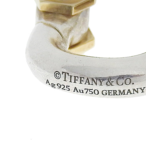 Tiffany 1837 Makers Wide Chain Bracelet, Yellow Gold (K18YG) and Silver (SV925)