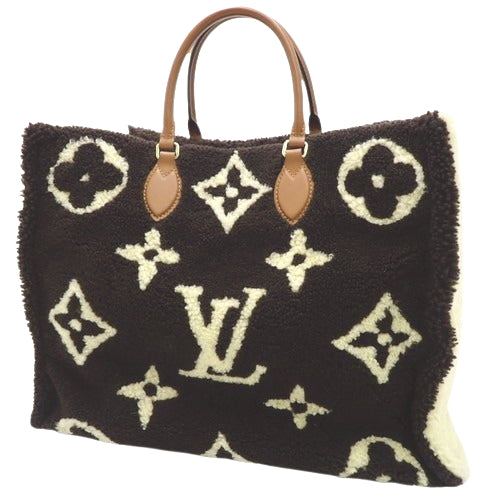 Monogram Teddy On-the-Go GM Shearling Smooth Leather Microfiber M55420