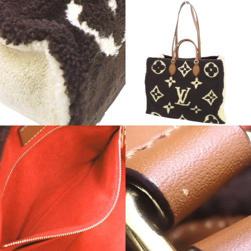Monogram Teddy On-the-Go GM Shearling Smooth Leather Microfiber M55420