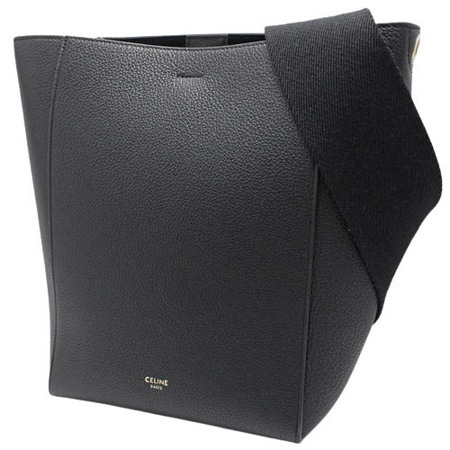 Sungle Bucket Small Leather Tote Bag, Black, 189303AH4.38NO