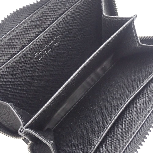 コインパース ラウンドファスナー ジップアラウンド トライアングルロゴ カードケース サフィアーノレザー SAFFIANO EMBOSS NERO ネロ 2MM003