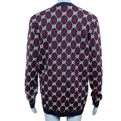 GG Pattern Sweater, Apparel, Fashion, Clothing, Knit, Size M, Wool, 553605