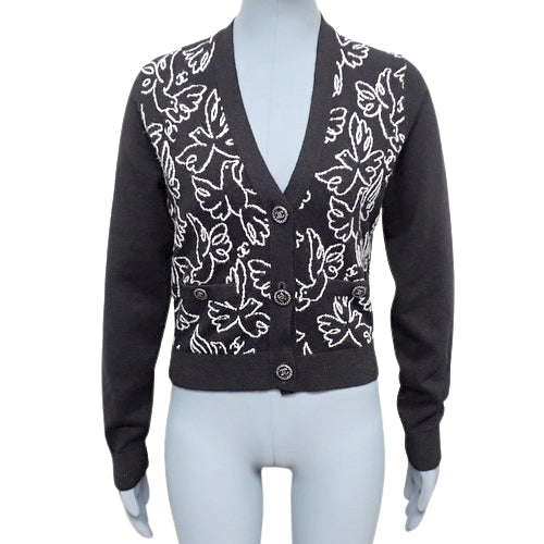 Coco Button Knit Cardigan Size 36 P72 Bird