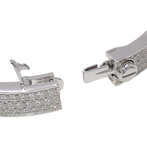 Love ブレスレット クラシックモデル パヴェ ダイヤモンド ホワイトゴールド K18WG アクセサリー ジュエリー フルダイヤ バングル