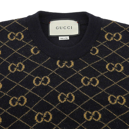 GG Logo Knit S Crew Neck Sweater