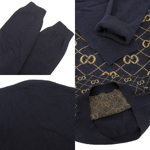 GG Logo Knit S Crew Neck Sweater